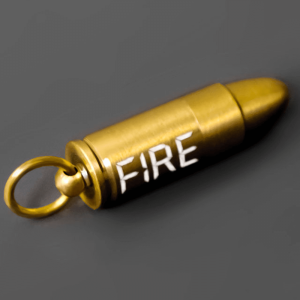 Zawieszka nabój z grawerem FIRE
